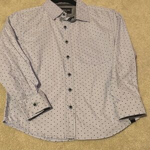 Kenneth Cole New York Gray Polka Dot Shirt